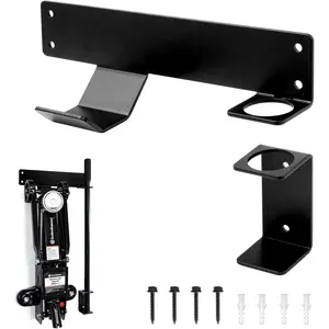 Jack Stand Wall Mount Rack Organizer, Heavy Duty Hydraulic Trolley Jack Storage Brackets, Garage Wall Mounted Tool Holder for Racing Car Trailer Truck Maintenance