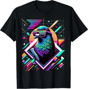 100% Cotton Mens, Womens and Vintage Retro Pigeon Lover T-Shirt