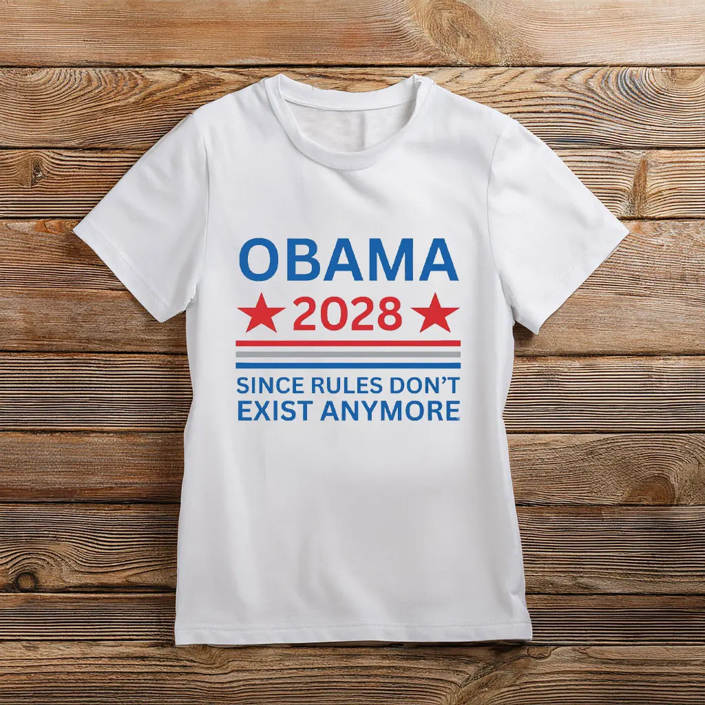 Obama 2028 Presidential Election Graphic Tee - Patriotic Campaign T-Shirt