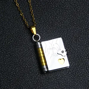 My Little Star Book Necklace for Son/Love/Mom/Daughter(Spanish Version), Mother's Day, Birthday, Memorial Gifts,Love Jewelry,A Letter of Love,Openable with 6 Pages of Engraved Information