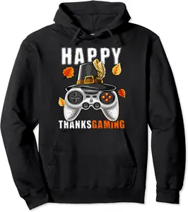 Happy Thanksgiving Video Game Controller Pilgrim Costume Boy Pullover Hoodie - Armandoand Shop 20B0BR15NMTD