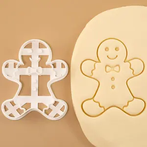 Large Gingerbread for Man Cookie Cutter 3.03in, Full-Size Christmas Mold for Baking, Family Decorating Kit, Festive Biscuit Making Supplies
