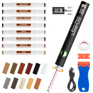 Soldering Iron Furniture Repair Kit  - Markers and Wax Sticks with Sharpener Kit, for Stains, Scratches, Wood Floors, Tables, Desks