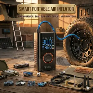 Portable Cordless Wireless Car Air Compressor Pump, Multifunctional Electric Inflator for Car Tires, Bicycle Tires，ball