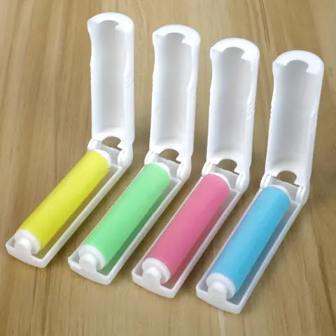 4-Pack Reusable Gel Lint Roller, Washable Extra-Sticky Portable Folding Pet Hair Remover, Lint Roller for Dog & Cat Hair on Furniture, Carpet & Clothes, Cleaning Supplies, Washable Lint Rollers