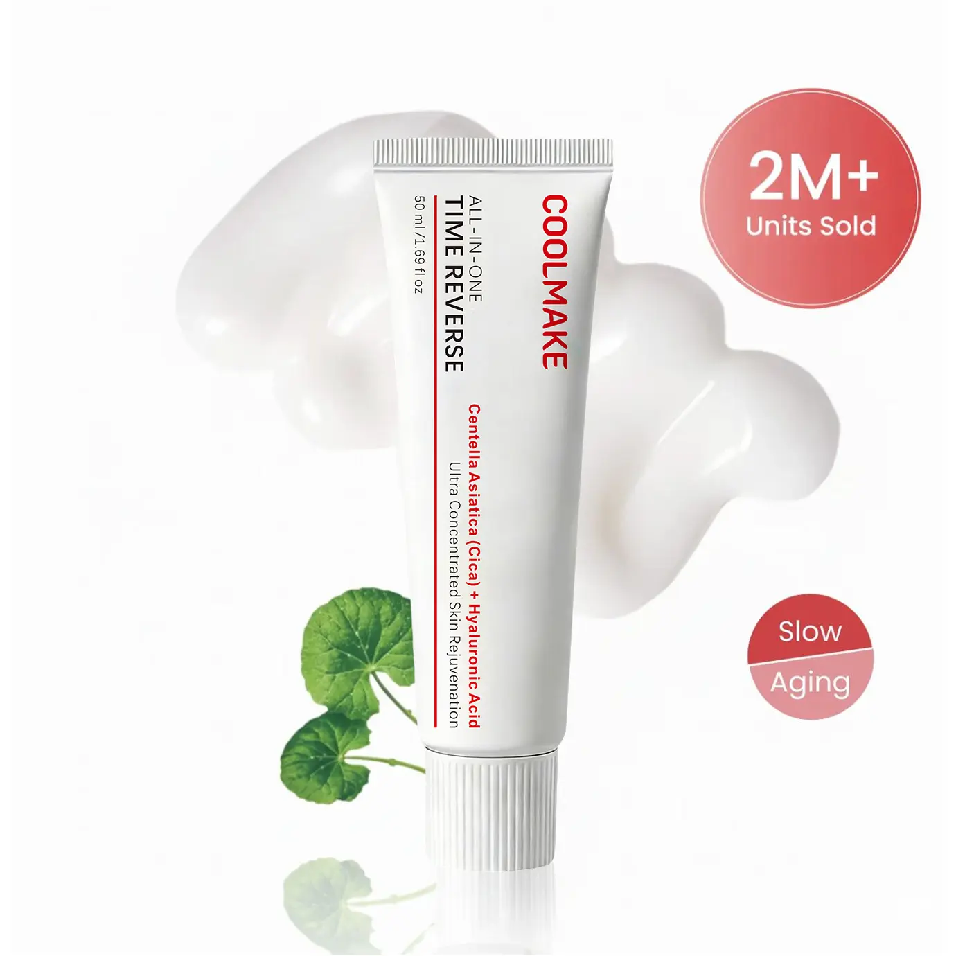 COOLMAKE Time Reverse Cream（All-In-One) With Cica- Dark Circle, Anti-aging, Sagging, Elasticity | Korean Skin Care