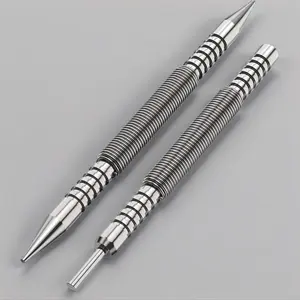 Spring-Loaded Nail Set Tool – 2-Piece Dual Head Nail Setter and Hinge Pin Punch Set, Hammerless 1/16″ & 3/32″, High-Strength Spring Nail Punch for Door Pin Removal