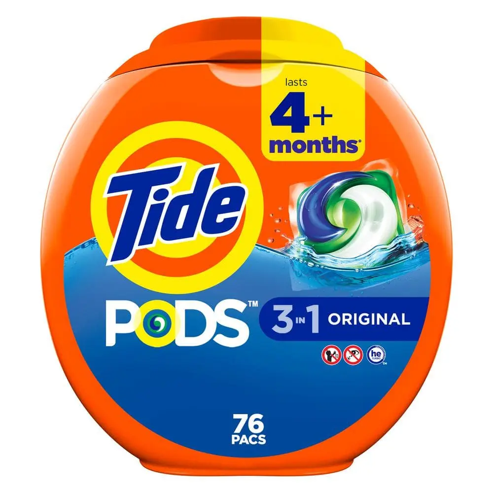 3 in 1 Original Scent Laundry Detergent Pods, 76-Count 3 in 1 Original Scent Laundry Detergent Pods, 76-Count