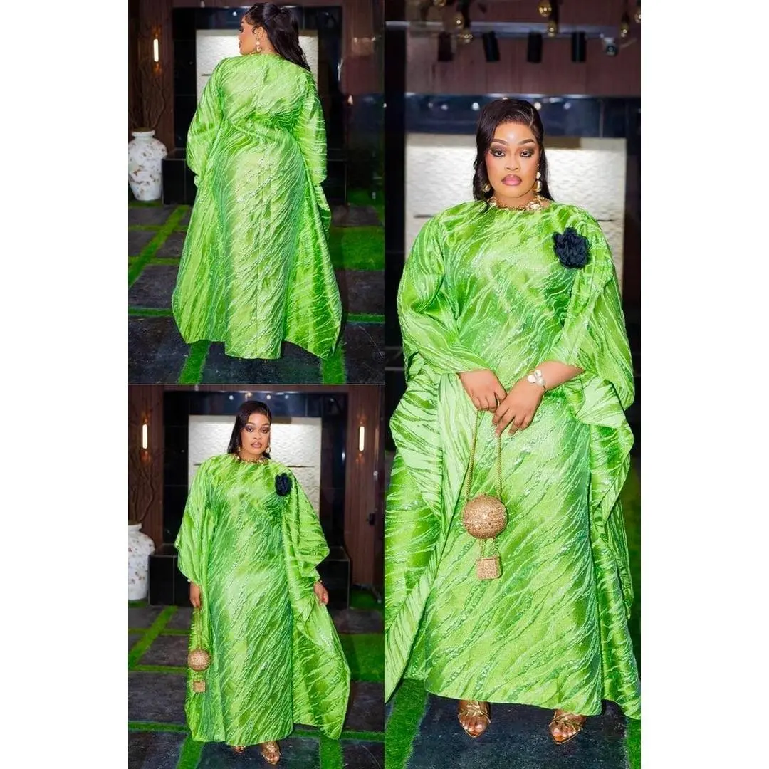 slim fit dress slacks GRETA / Green Wedding Dress with Colored Flower Applique