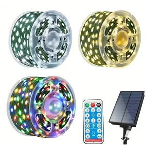 Elegant  110 Feet 300pcs LED Fairy Lights Waterproof 8 Modes for Outdoor Party Wedding Garden Christmas Halloween Decor Solar-Powered Multicolor