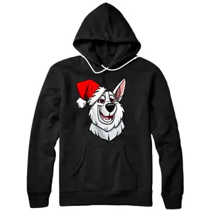 Personalized White German Shepherd Christmas Pullover Hoodie