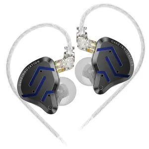 KZ ZSN Pro 2 in-ear Monitor Headphones, 1BA+1DD Hybrid Technology HiFi Bass Clear Sound IEMs, Noise Cancelling Earbuds, Wired Headphones for Musicians Singer Audiophile, Electronic