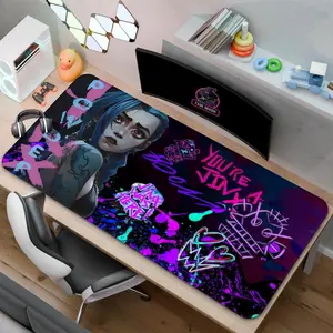 Jinx Graffiti Desk Mat Arcane Mouse Pad Gamer Room Gift for Desk Decor