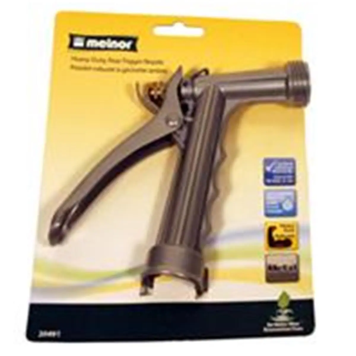 Melnor Inc Heavy-Duty Metal Rear Trigger Nozzle - Classic Design, Built-In Trigger Lock, Durable Hose Attachment Nozzle Watering Equipment for Garden Irrigation