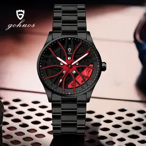 GOHUOS Men's Fashion Kaleidoscope Sharingan Rotary Dial Watch Daily Outfit Accessory & Multi-Functional Trendy Timepiece