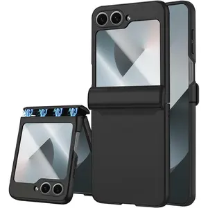 For Samsung Galaxy Z Flip 6 Case, Hinge Protection, Built-in Screen Protector, Wireless Charging, Slim Rugged Phone Protective Case for Galaxy Z Flip 6 Black