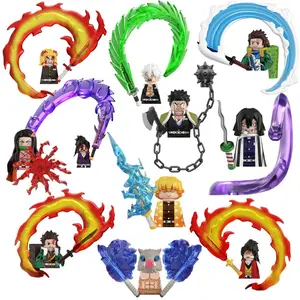 2026 new WM6218 WM6116 WM6137 WM6138 WM6162 Demon Slayer Blade Building Blocks Mini Action Figure Accessories Halloween Christmas Gifts
