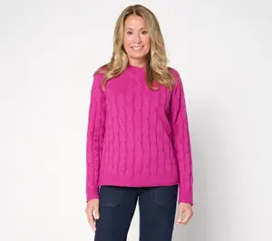 BEAUTIFUL by Lawrence Zarian The Christine Cable Stitch Sweater