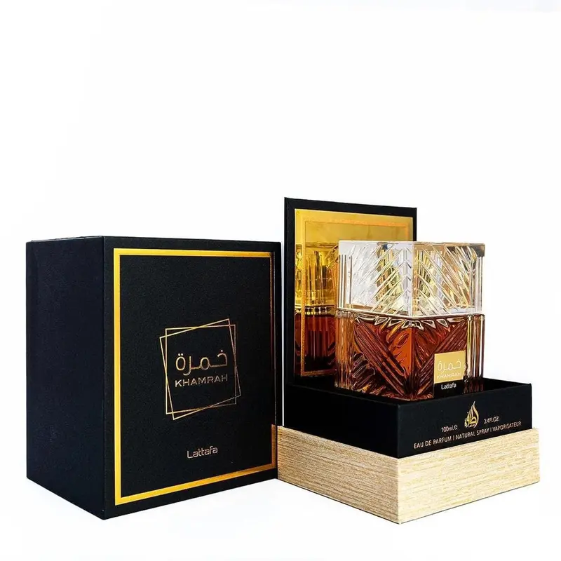 Lattafa Khamrah Unisex Eau de Parfum - Vanilla Warm Spicy Amber, Cinnamon Warmth, Liquid Unisex Fragrance, Long-Lasting Aromatic Scent, 3.4 oz (100 ml), Single Item, United Arab Emirates