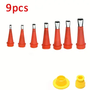 9pcs Joint Filling Tool Set (with Base) - Glue Anti Hollowing Exterior Wall Doors and Windows Glass Nozzle, Kitchen and Bathroom Sink Car Repair Shop Factory Hotel