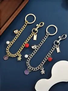 Y2K Strawberry Bear Bag Chain, Fruit Pearl Bag Strap Extender, Perfect for Daily, Dates, Graduation Gifts