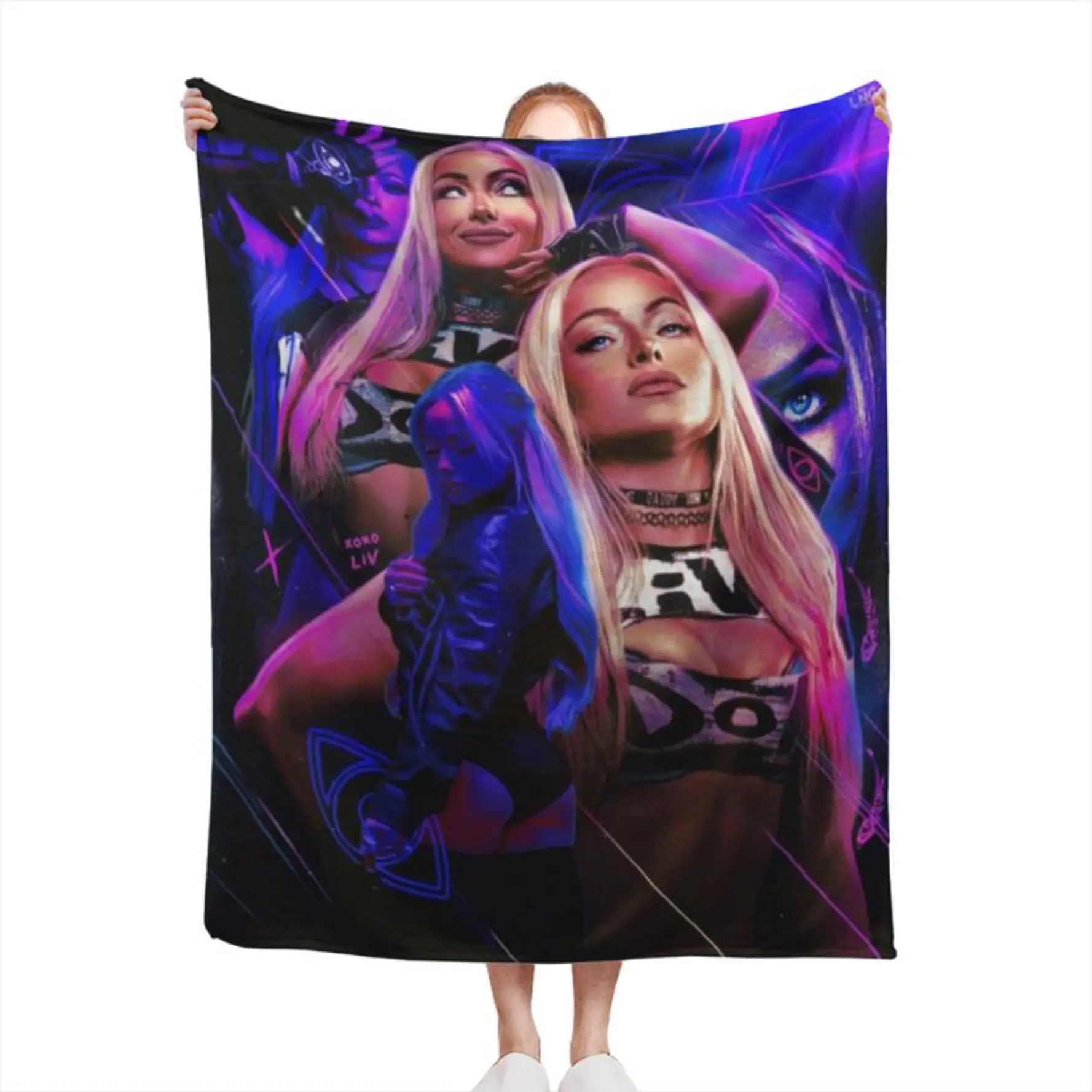 Cartoon Liv Morgan Soft Comfortable Funny Throw Blanket Flannel Blanket Fashion Suitable For Bedrooms,decorative Items,or Gifts For Various Occasions,Christmas Gift
