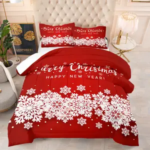 Christmas Gift Blanket, Snowflake Fireplace House Pattern, Christmas Design, Lightweight Summer Quilt, Soft Home Bedding, Perfect for Dorm or Bedroom Decor