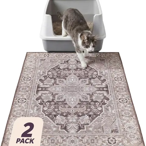 Lovewag Washable Dog Pads, Pack of 2, Machine Washable, Eco-Friendly & Leak-Proof, for Cars and Sofas, 36" x 48", Multiple Designs: Caramel Creme, Indigo Garden, Mystic Fuchsia, Gilded Path
