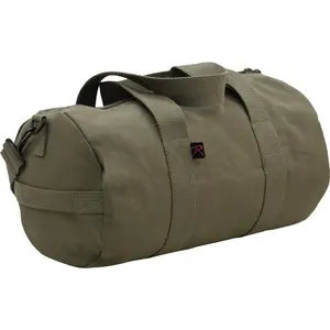 Olive Drab - Heavyweight Duffle Bag Cotton Canvas Sports Gym Shoulder & Carry Bag - 15"