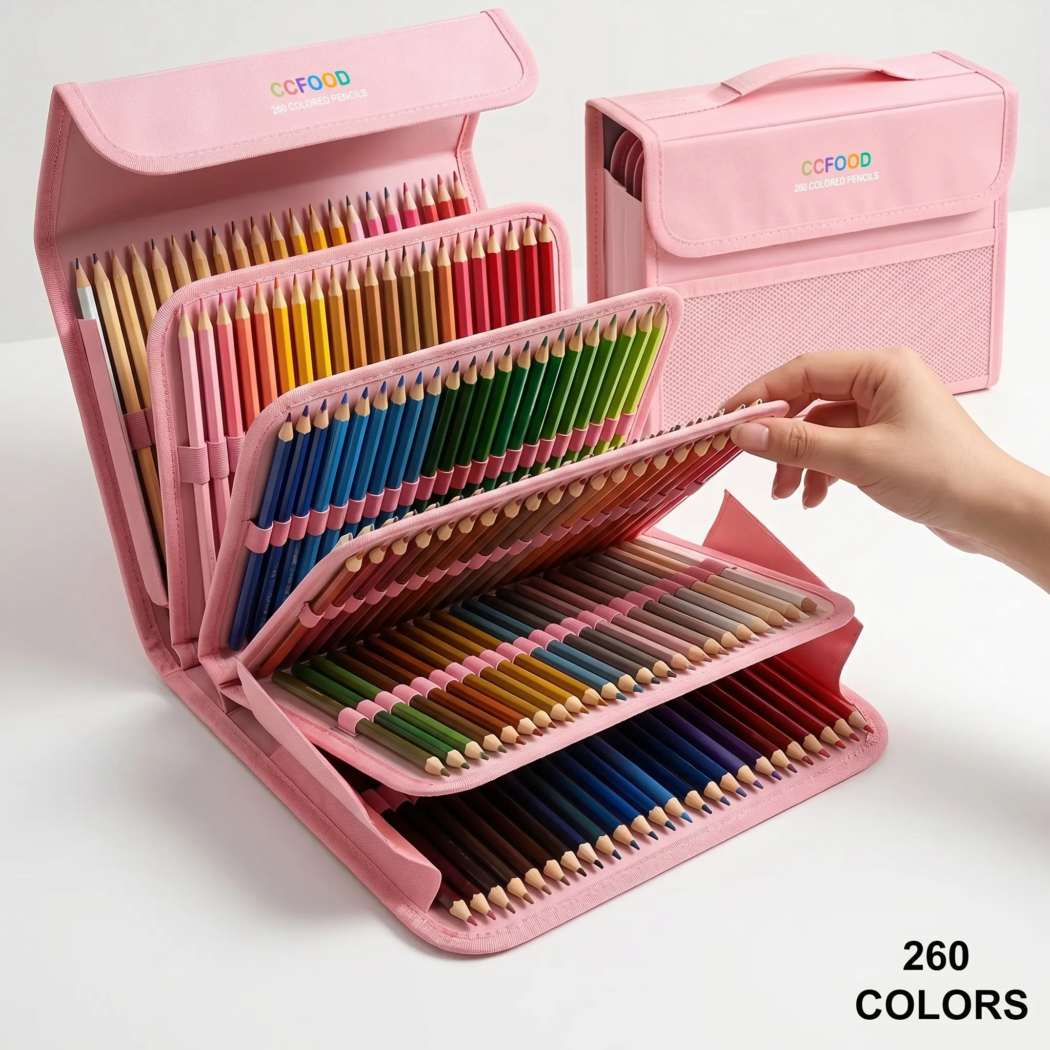 260 Soft Colored Pencils Set with Portable Zipper Case - Versatile for Artists, Coloring Books, Enhances Artistic Expression, Vivid and Precise Strokes for Blending, Shading, Drawing (Office Stationery Writing Tool), Soft Pencil