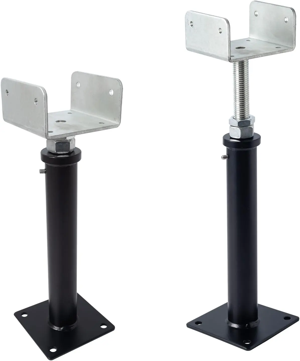 2 Pack U-Shaped Floor Jack - Adjustable Steel Beam Support for 4x2, 4x4, 4x6 Joists Heavy Duty Screw Jack with U-Head Telepost & House Jack.11-14.5 Inch Adjustment Range. (U-MGCGZJ-02, 11-14.5)
