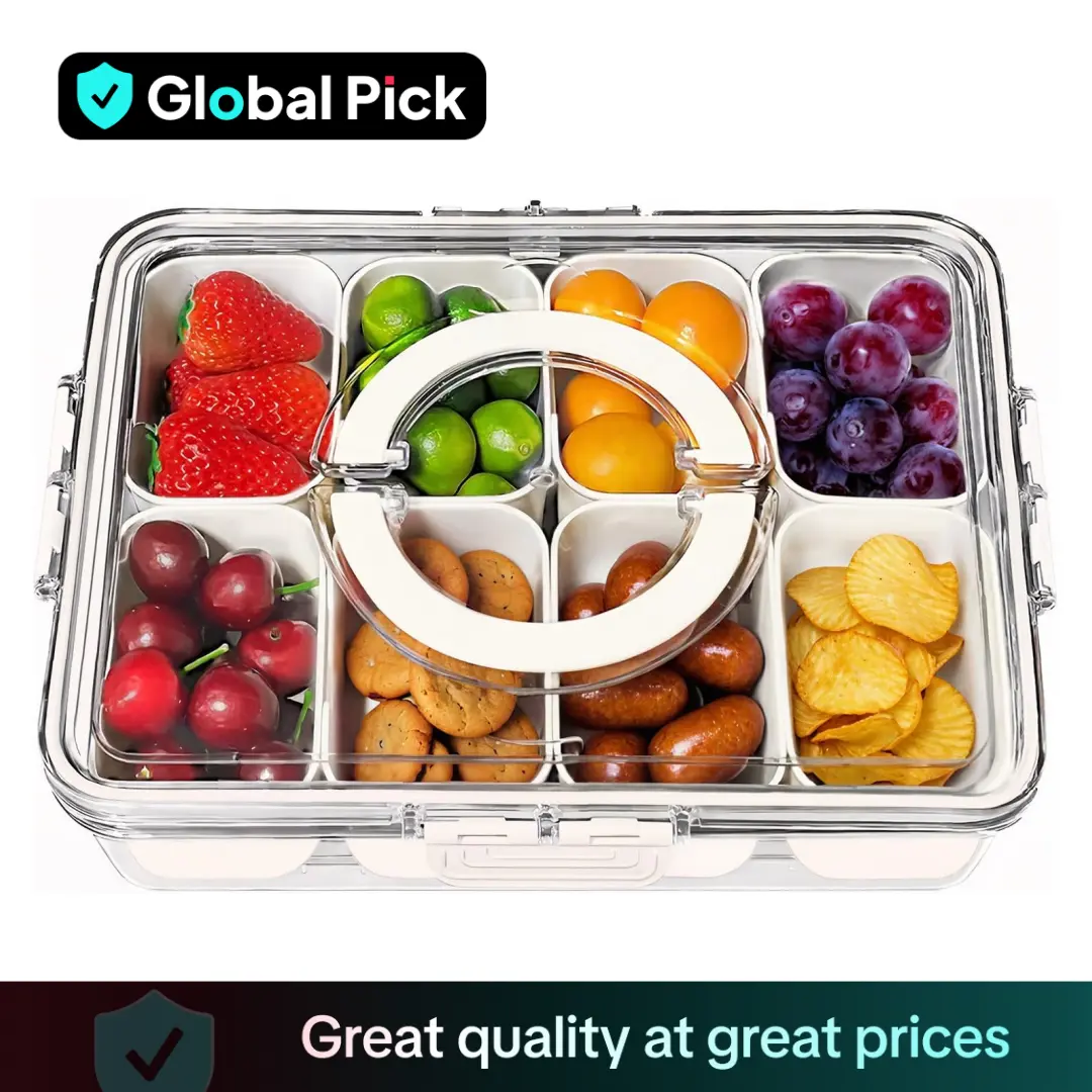 Food Storage Box, 1 Set Clear Food Storage Container with Lid & Handle, Portable Snacks Storage Container for Home Kitchen Party, Travel Accessories