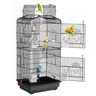 VEVOR 39in Iron Parrot Cage, Coated Anti-Corrosive Metal with Secure Lock Doors, 0.4in Bar Spacing, Top Access, 4 Feeders, Bird Perches & Easy Cleaning for Cockatiels (17.95x13.98x36.42 in Metal Parakeet Cage Compatible)