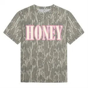 Honey Bottomland Camo Shirt, Casual Outdoor Graphic Tee, Vintage Lifestyle Wear
