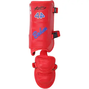 Alec Bohm Philadelphia Phillies Autographed Game-Used Red 44 Leg Guard from the 2025 MLB Season - NF70450439 - Fanatics Authentic Certified