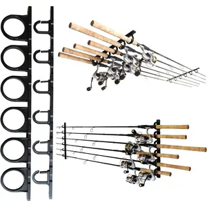 Ceiling Fishing Rod Holder for 6 Rods, Horizontal Rack for Garage Organization and Wall Storage