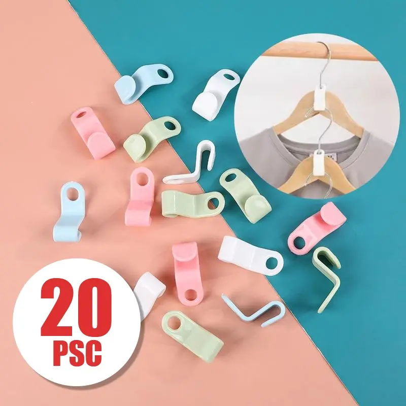 Heavy Duty Metal-Plastic Stackable Clothes Hangers with Hooks - Multi-Layer Small Size Space-Saving Closet Organizer, Easy Installation, Pack/Multiple Packs for Shirts, Pants, Dorm Users’ Home Wardrobe Accessories