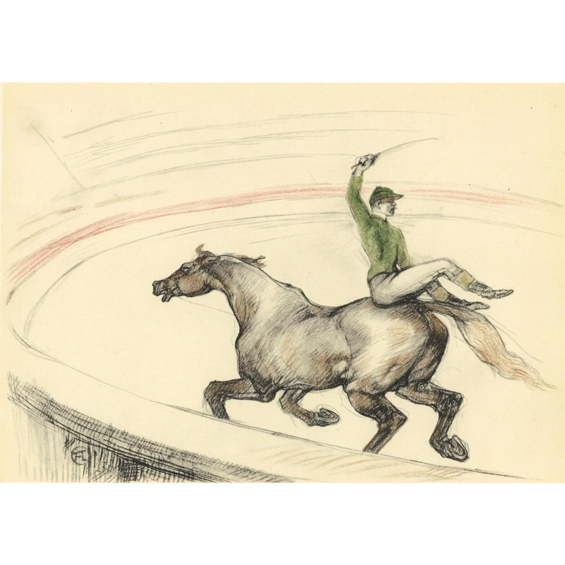 Henri de Toulouse-Lautrec, Jockey, The Circus by Toulouse-Lautrec, Limited Edition Lithograph