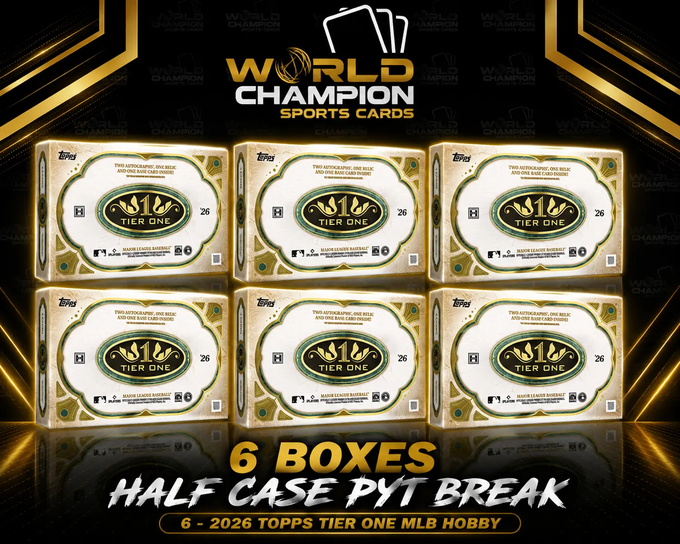 2026 Topps Tier One Baseball Hobby 6-Box Half Case Break - PYT Break