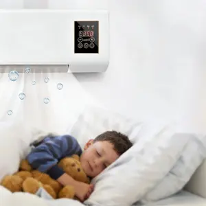 Compact Indoor Airflow Wall Fan Whisper Quiet Low Noise Space-Saving Design for Bedroom Living Room Office All Season Home Comfort