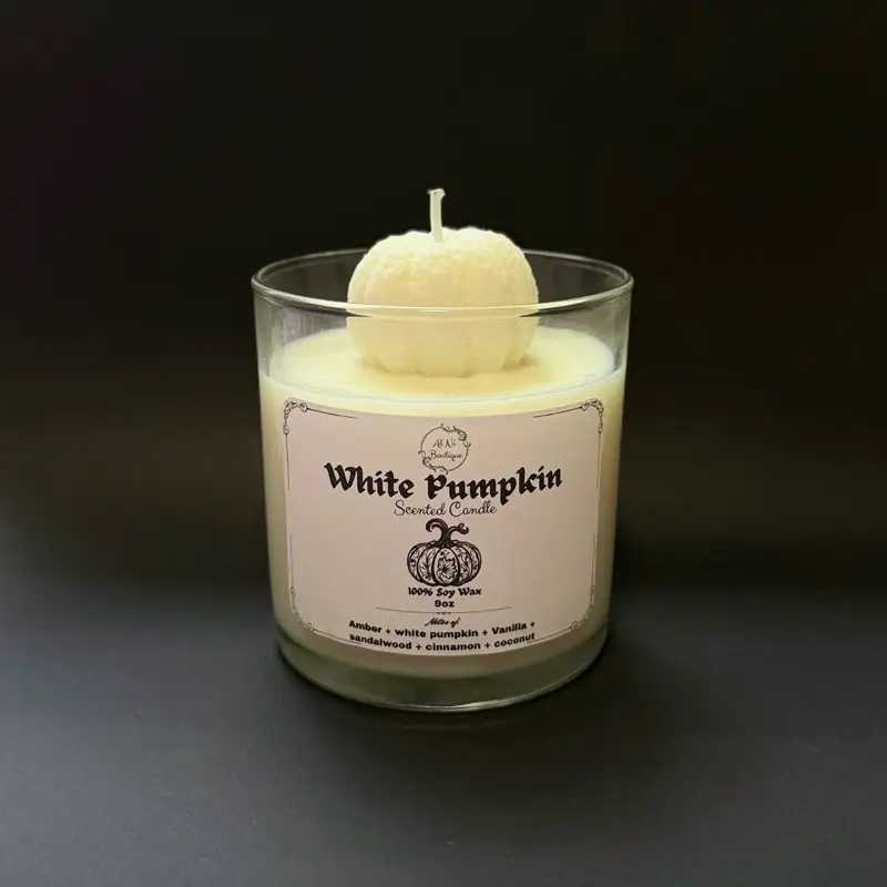 White Pumpkin Scented Candle