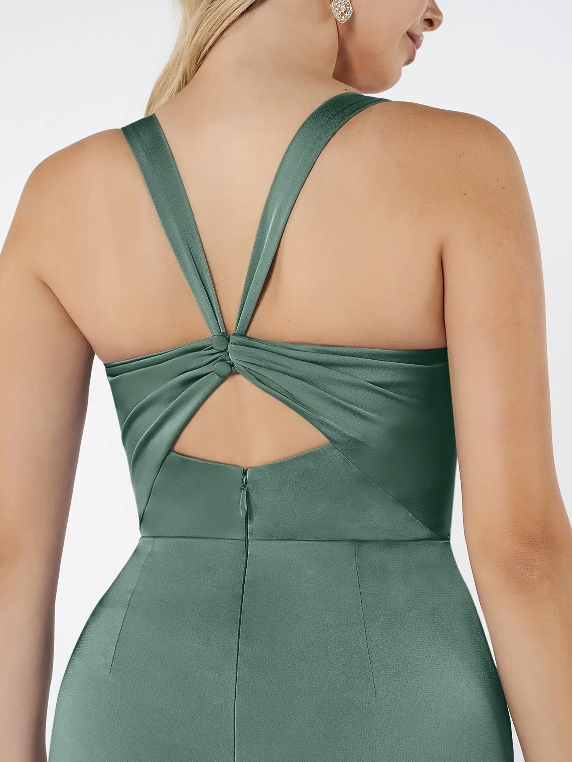 Azazie Mero Square Neck Keyhole Back Pleated Sheath Bridesmaid Wedding Ceremony Stretch Satin Dress - TikTok Shop Azazie Mero Square Neck Keyhole Back Pleated Sheath Bridesmaid Wedding Ceremony Stretch Satin Dress - TikTok Shop