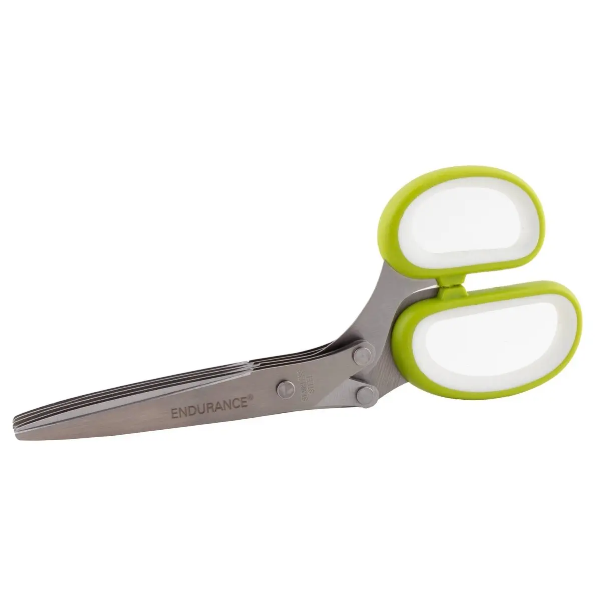 RSVP® 7.5 in Stainless Steel Cutting Scissors with Silicone-Handheld Plastic Handle, Easy-to-Use Hand Tool for Kitchen Herb Cutting & Cocktail Prep Food Preparation