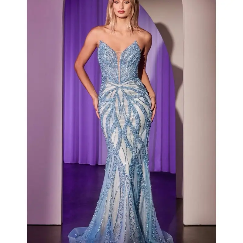 Ari Strapless Pearl Dress - Fitted Crystal & Pearl Embellished Tulle Gown with Plunging Neckline for Prom & Formal Events - TikTok Shop Ari Strapless Pearl Dress - Fitted Crystal & Pearl Embellished Tulle Gown with Plunging Neckline for Prom & Formal Events - TikTok Shop