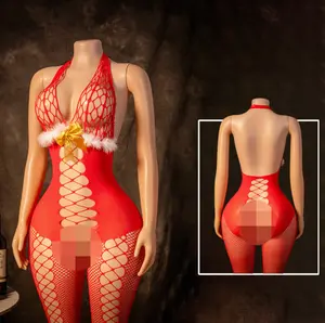 Sexy lingerie, erotic sleepwear, flirtatious temptation props, European and American style uniform, one-piece stockings set