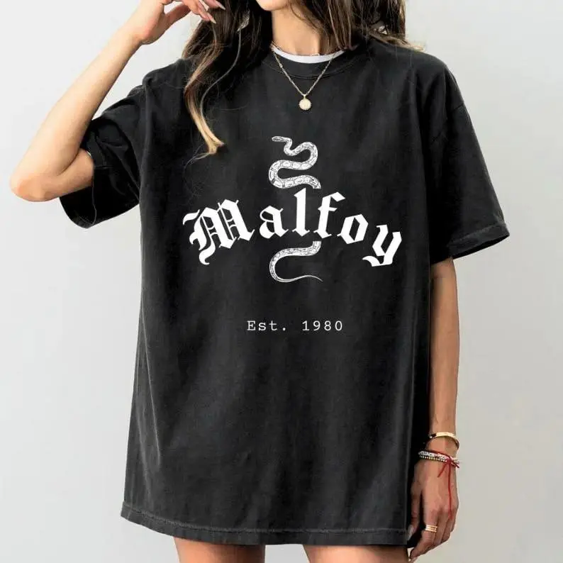 Malfoy Shirt Wizard T-Shirt, Magical Pullover Draco Bookish Shirt, Manor Green House Shirt, 90s Graphic Tee, for Fan
