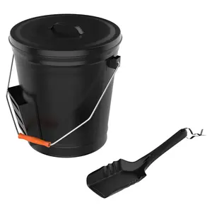 The Ash Bucket with Lid and Shovel by Pure Garden