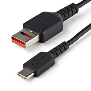 Startech Secure Charging Cable USB-A to USB-C Data Blocker - Black - 3 ft.