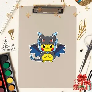 Pikachu Vinyl Sticker, Poke Car Decal Ghost Anime Vinyl Car Decal: Waterproof Ghost Family Sticker for Laptop