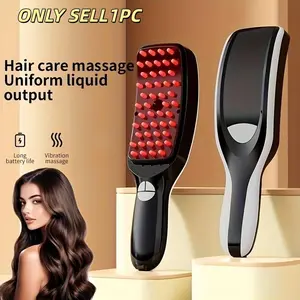 USB charging electric spray massage comb, scalp applicator EMS microcurrent massage hair care comb, hair care comb head massage device, hair loss prevention care, vibrating red and blue light meridian nourishing hair comb, relaxes scalp